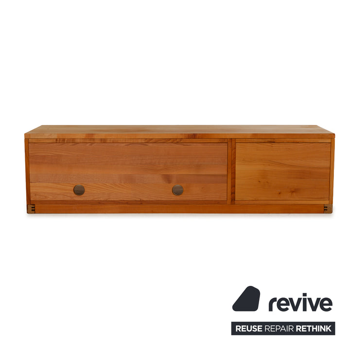 Buffet en bois massif marron Team7, meuble multimédia lowboard