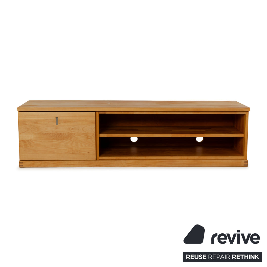 Buffet en bois massif marron Team7, meuble multimédia lowboard