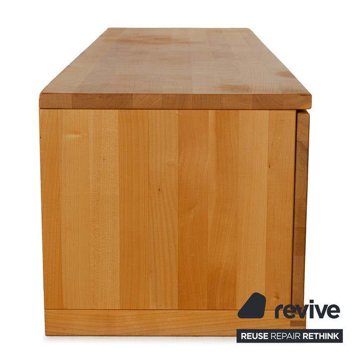 Buffet en bois massif marron Team7, meuble multimédia lowboard