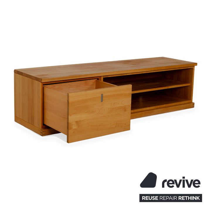 Buffet en bois massif marron Team7, meuble multimédia lowboard
