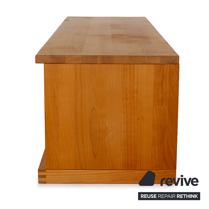 Buffet en bois massif marron Team7, meuble multimédia lowboard