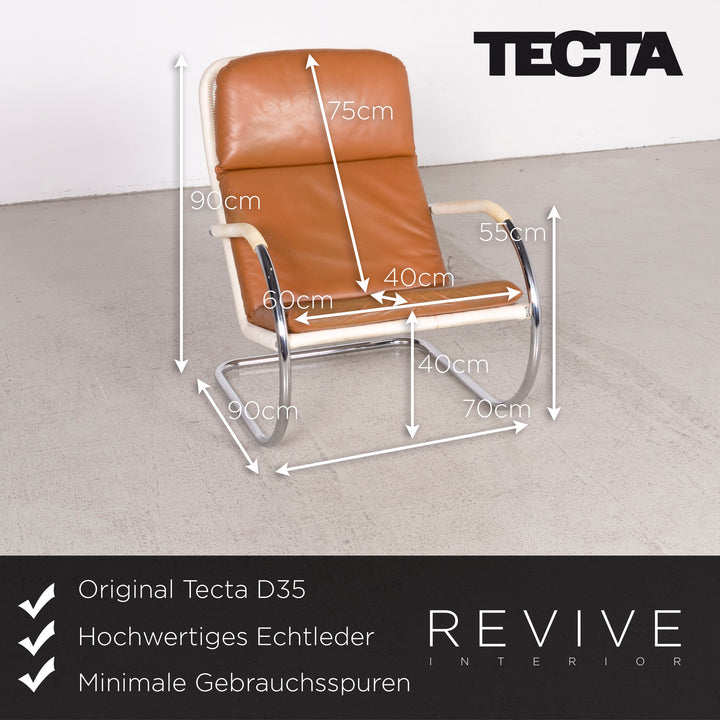 Tecta D35 C35 Designer Leather Cantilever Armchair Stool Brown Genuine Leather Chair #8019