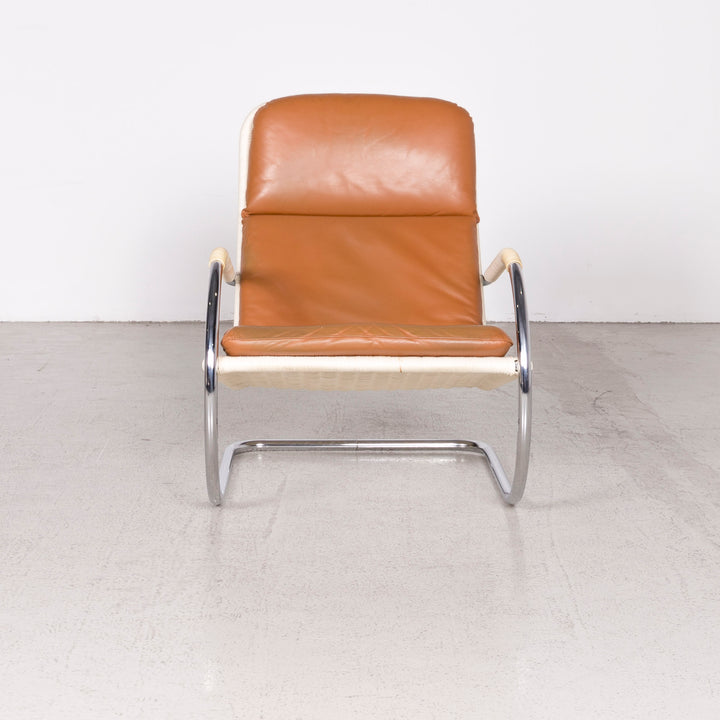 Tecta D35 C35 Designer Leather Cantilever Armchair Stool Brown Genuine Leather Chair #8019