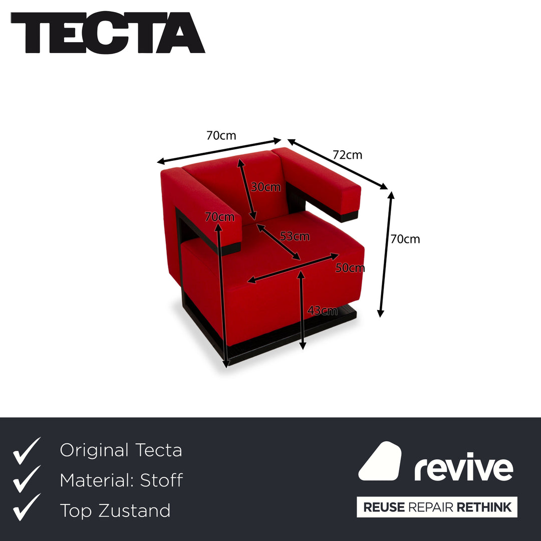 Tecta F51 Gropius fabric armchair red