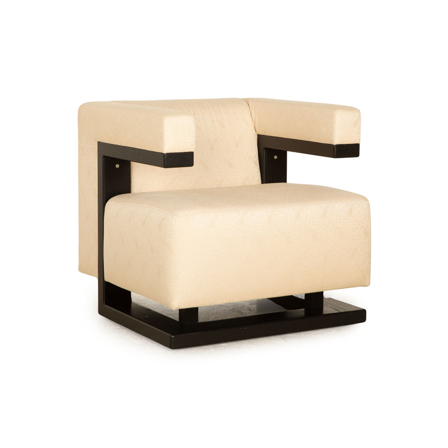 Fauteuil en tissu Tecta Gropius crème