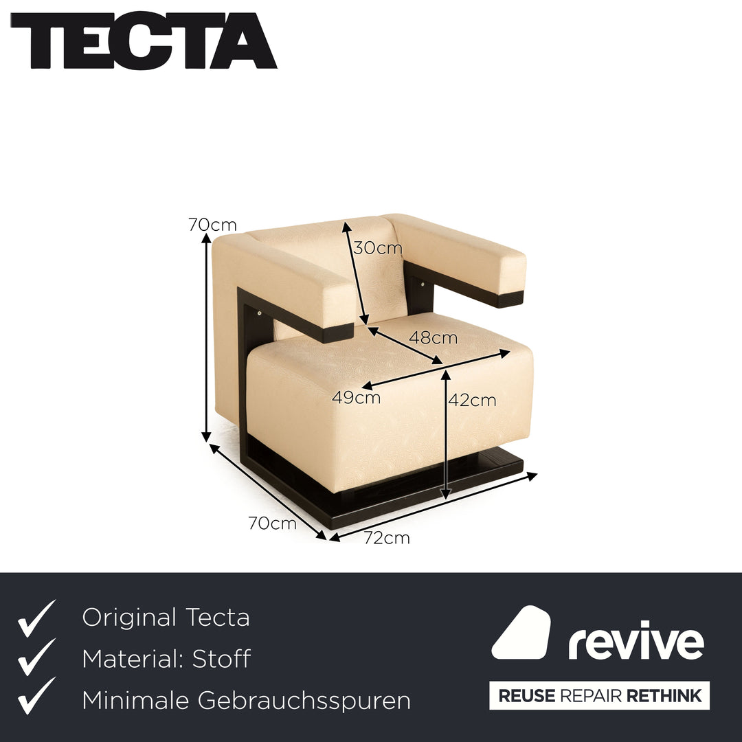 Tecta F51 Gropius fabric armchair cream
