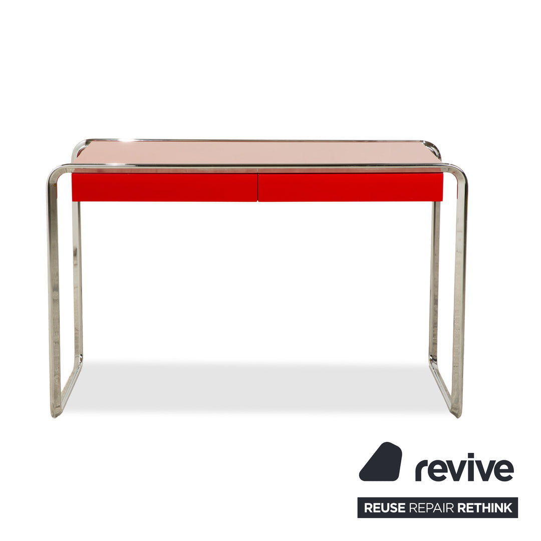 Tecta Oblique Steel Desk Red incl. Drawers Home Office