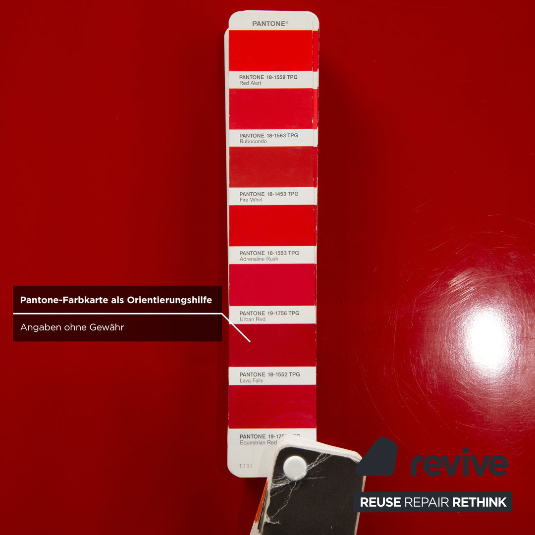 Tecta Oblique Steel Desk Red incl. Drawers Home Office