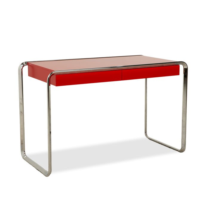 Tecta Oblique Stahl Schreibtisch Rot inkl. Schubladen Homeoffice Büro