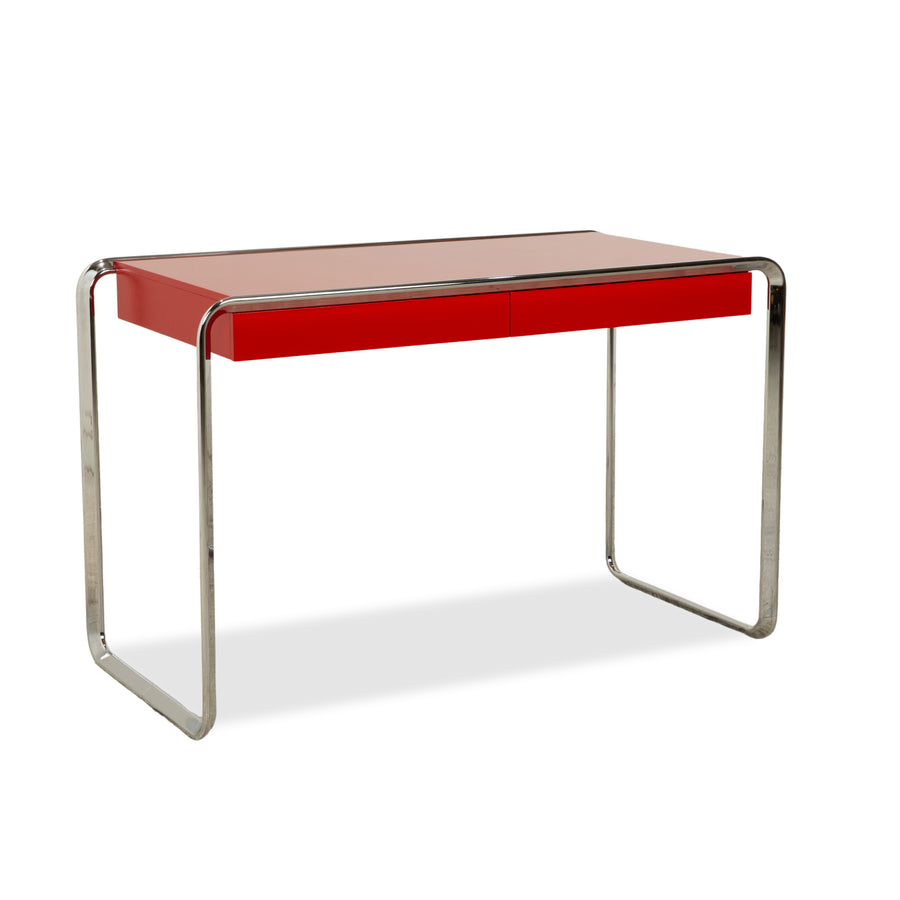 Tecta Oblique Stahl Schreibtisch Rot inkl. Schubladen Homeoffice Büro