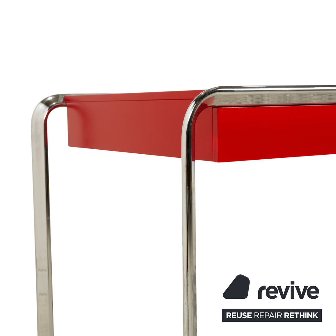 Tecta Oblique Steel Desk Red incl. Drawers Home Office