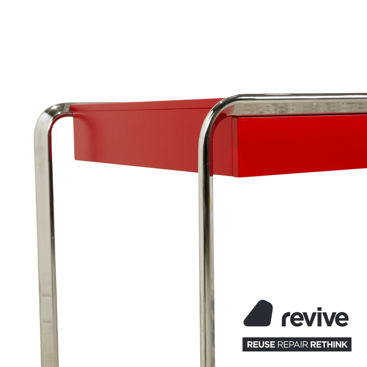 Tecta Oblique Steel Desk Red incl. Drawers Home Office