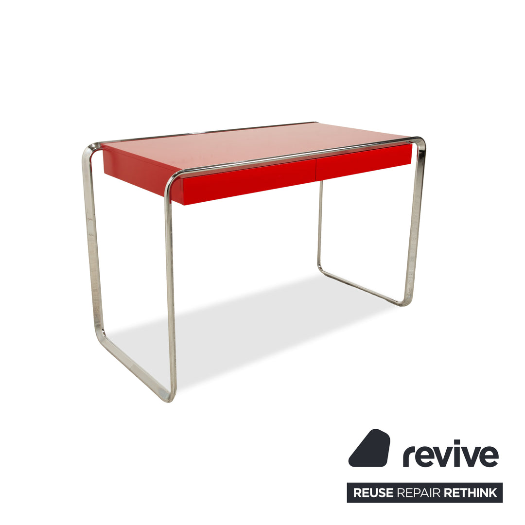 Tecta Oblique Stahl Schreibtisch Rot inkl. Schubladen Homeoffice Büro