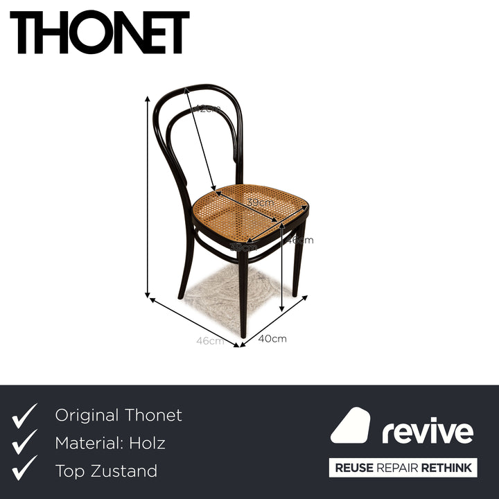 Thonet 214 Wooden Chair Black Bentwood Chairs Coffee House