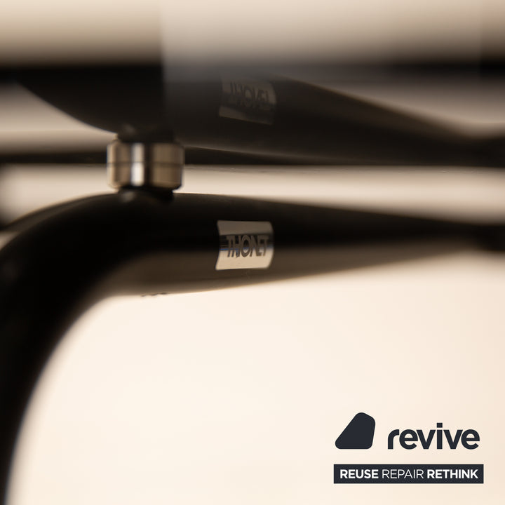 Thonet glass coffee table black 70 x 70 x 60 cm