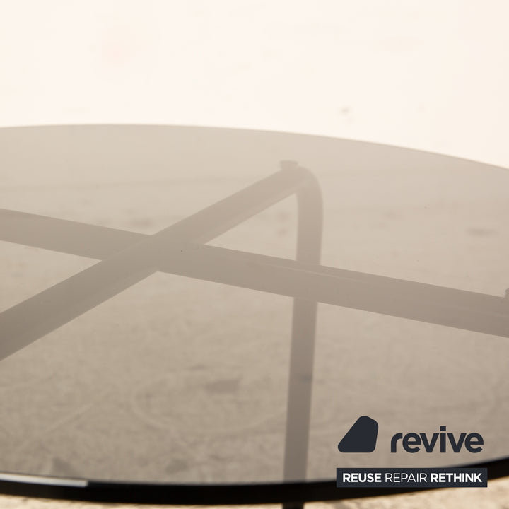 Thonet glass coffee table black 70 x 70 x 60 cm