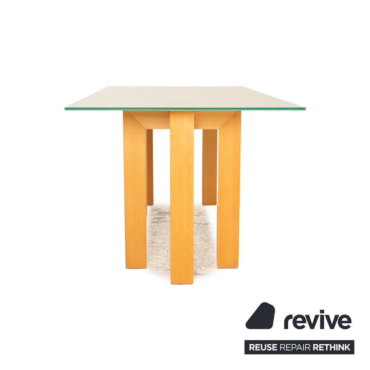 Thonet Glas Esstisch Braun Buche 200 x 110 cm