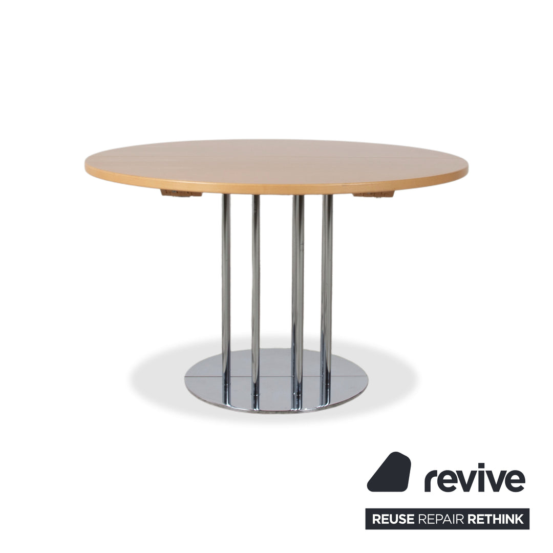 Thonet Wooden Dining Table Brown Extendable 120–240 x 120 cm
