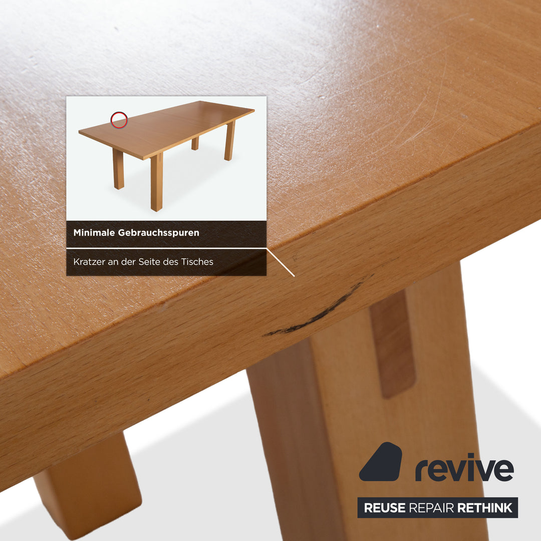 Thonet Wooden Dining Table Brown Extendable Dining Room 200-282 x 90 cm