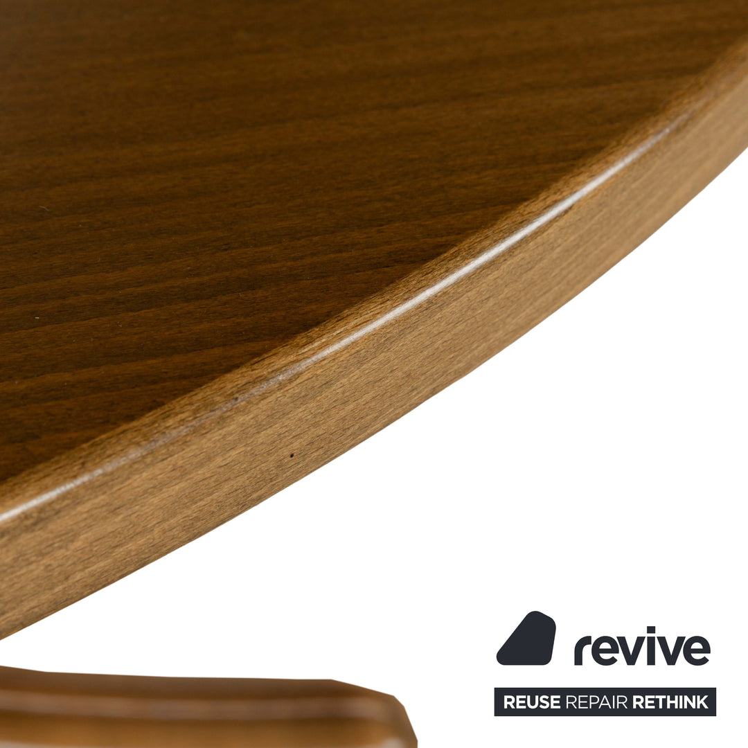 Thonet wooden dining table brown extendable dining room