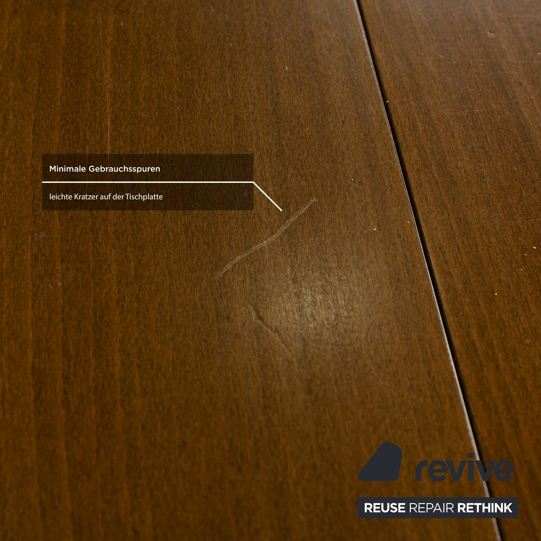 Thonet wooden dining table brown extendable dining room