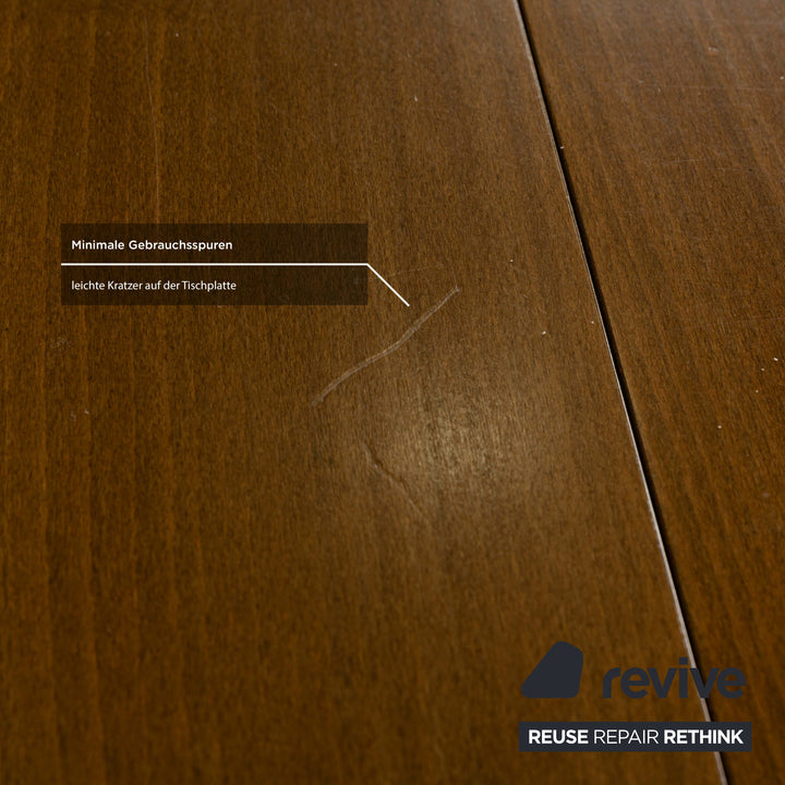 Thonet wooden dining table brown extendable dining room