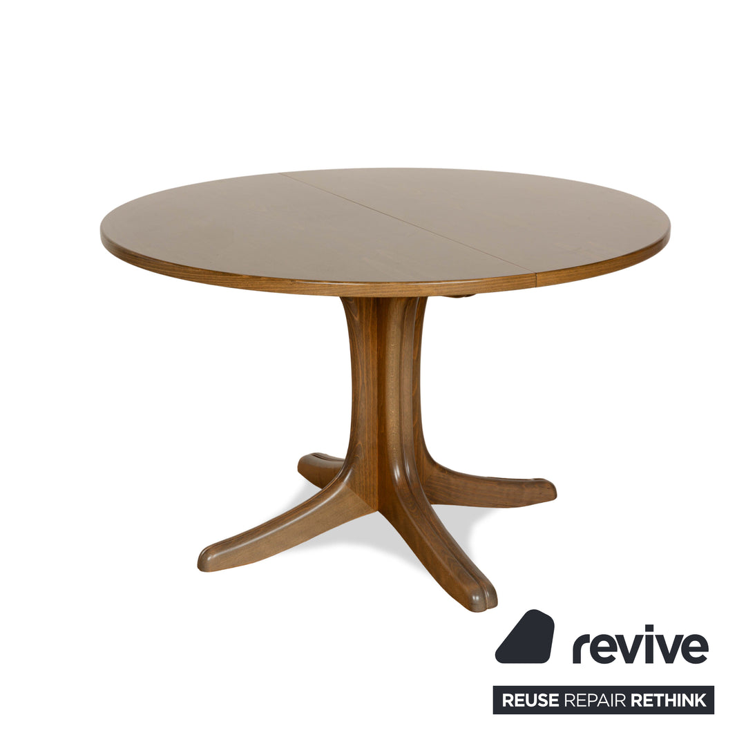 Thonet wooden dining table brown extendable dining room