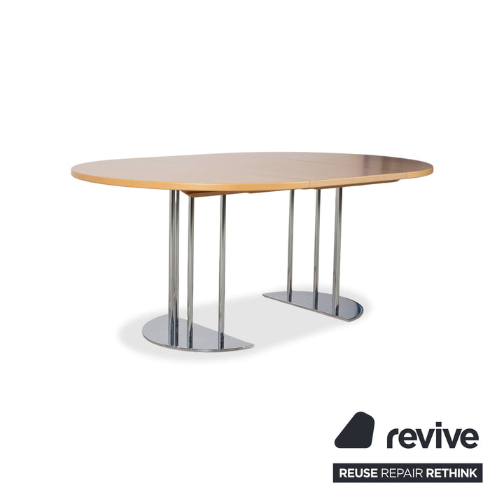 Thonet Wooden Dining Table Brown Extendable 120–240 x 120 cm