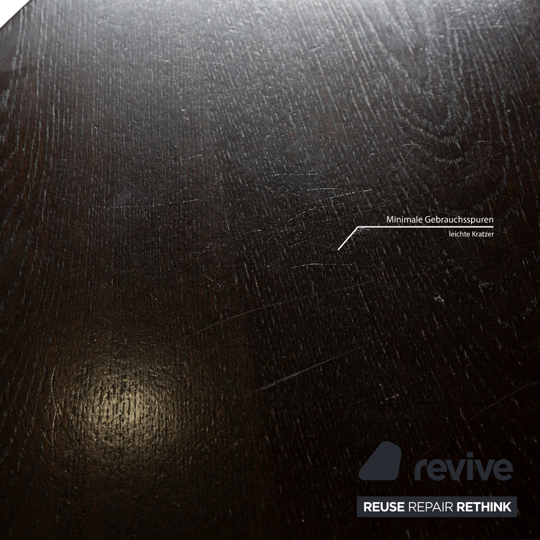 Thonet wooden dining table brown extendable round 120-240 x 120 cm