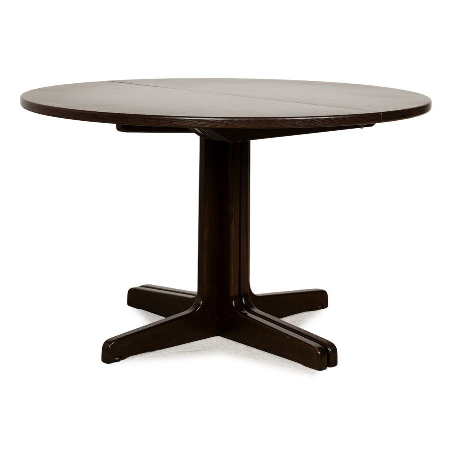 Table à manger ronde extensible en bois marron Thonet 120-240 x 120 cm