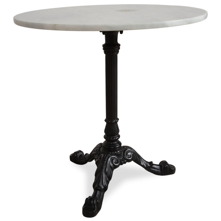 Table basse Thonet en fonte marbrée, noire, blanche et grise, style Art nouveau