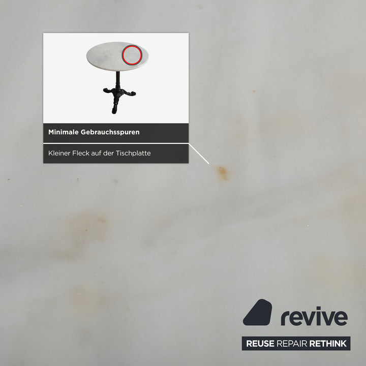 Thonet Marmor Gusseisen Couchtisch Schwarz Weiß Grau Beistelltisch Jugendstil