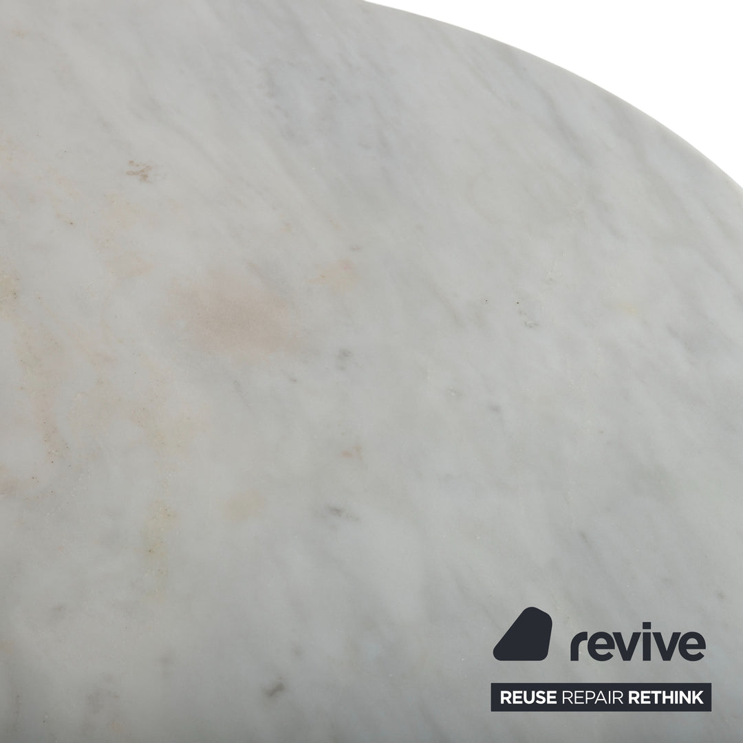 Thonet Marmor Gusseisen Couchtisch Schwarz Weiß Grau Beistelltisch Jugendstil