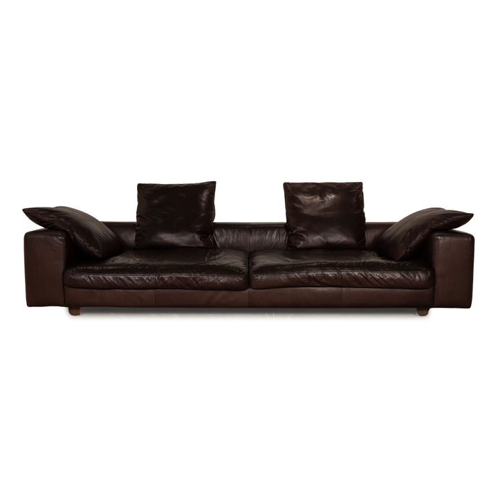 Tommy M by Machalke Al Jazar Leather Four Seater Brown Sofa Couch