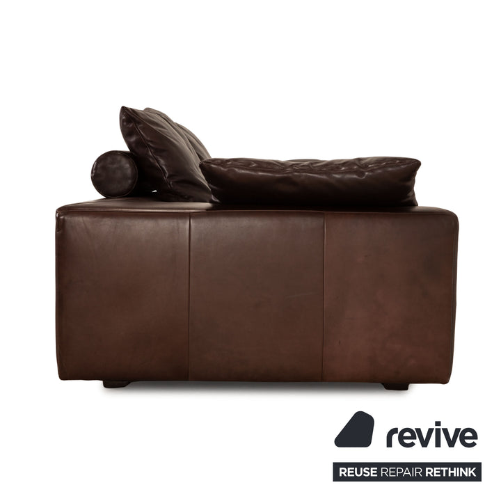 Tommy M by Machalke Al Jazar Leather Four Seater Brown Sofa Couch