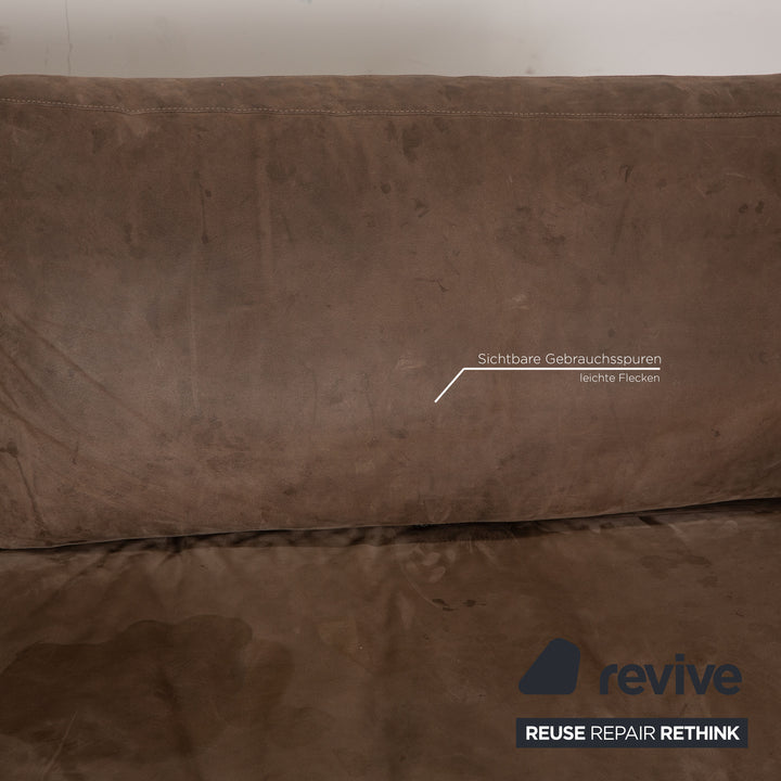 Tommy M by Machalke Leder Dreisitzer Braun Sofa Couch Anilinleder mit Vintage Patina