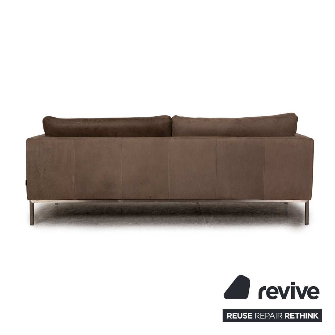 Tommy M by Machalke Leder Dreisitzer Braun Sofa Couch Anilinleder mit Vintage Patina