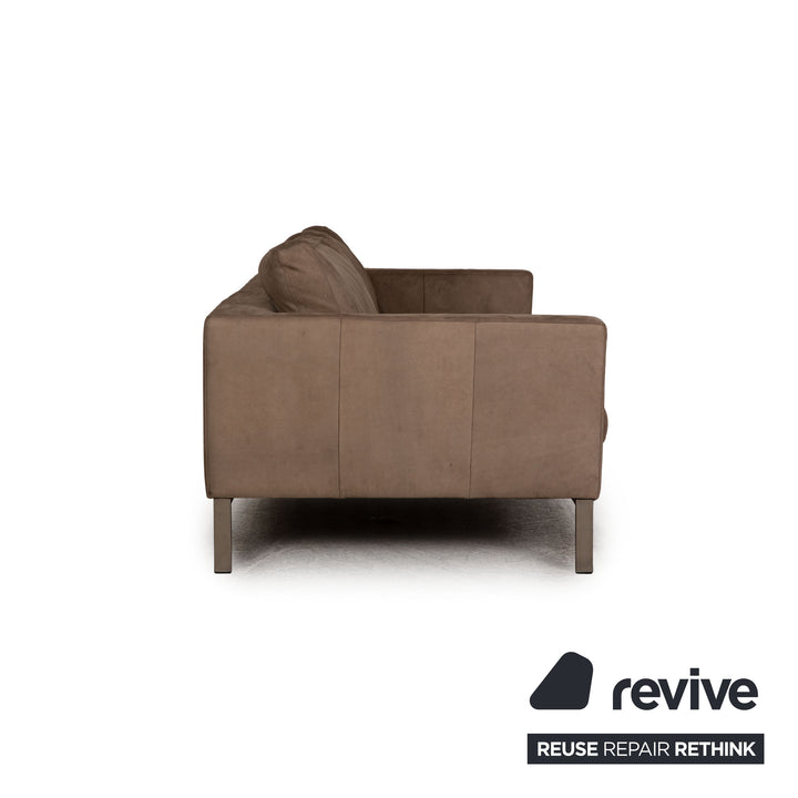 Tommy M by Machalke Leder Dreisitzer Braun Sofa Couch Anilinleder mit Vintage Patina