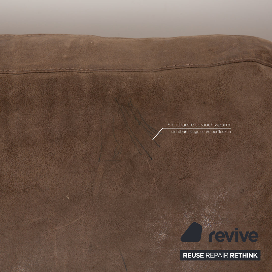 Tommy M by Machalke Leder Dreisitzer Braun Sofa Couch Anilinleder mit Vintage Patina