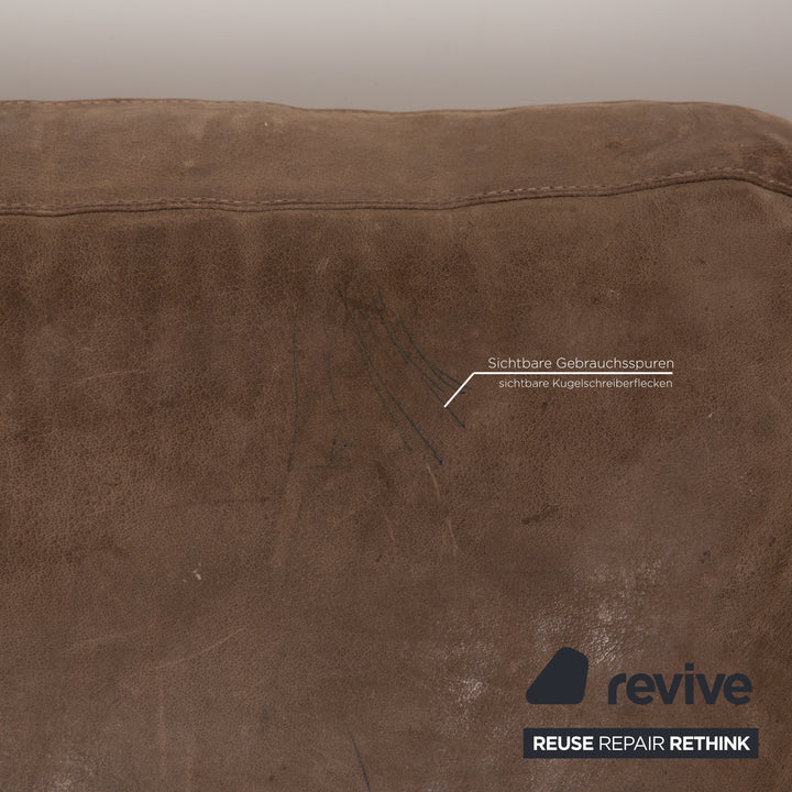 Tommy M by Machalke Leder Dreisitzer Braun Sofa Couch Anilinleder mit Vintage Patina