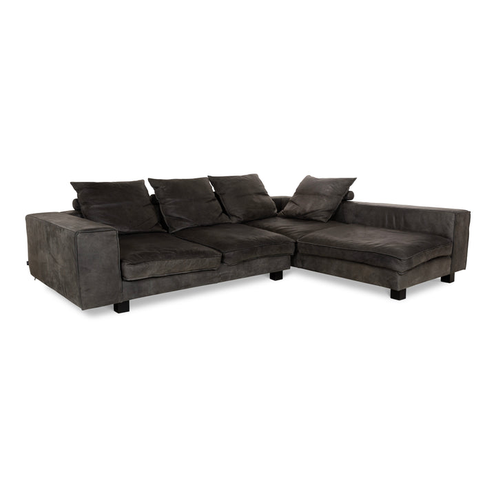 Tommy M by Machalke Long Beach Leder Grau Ecksofa Couch