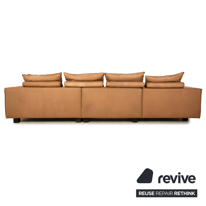 Tommy M Long Beach by Machalke Leather Corner Sofa Brown Sofa Couch