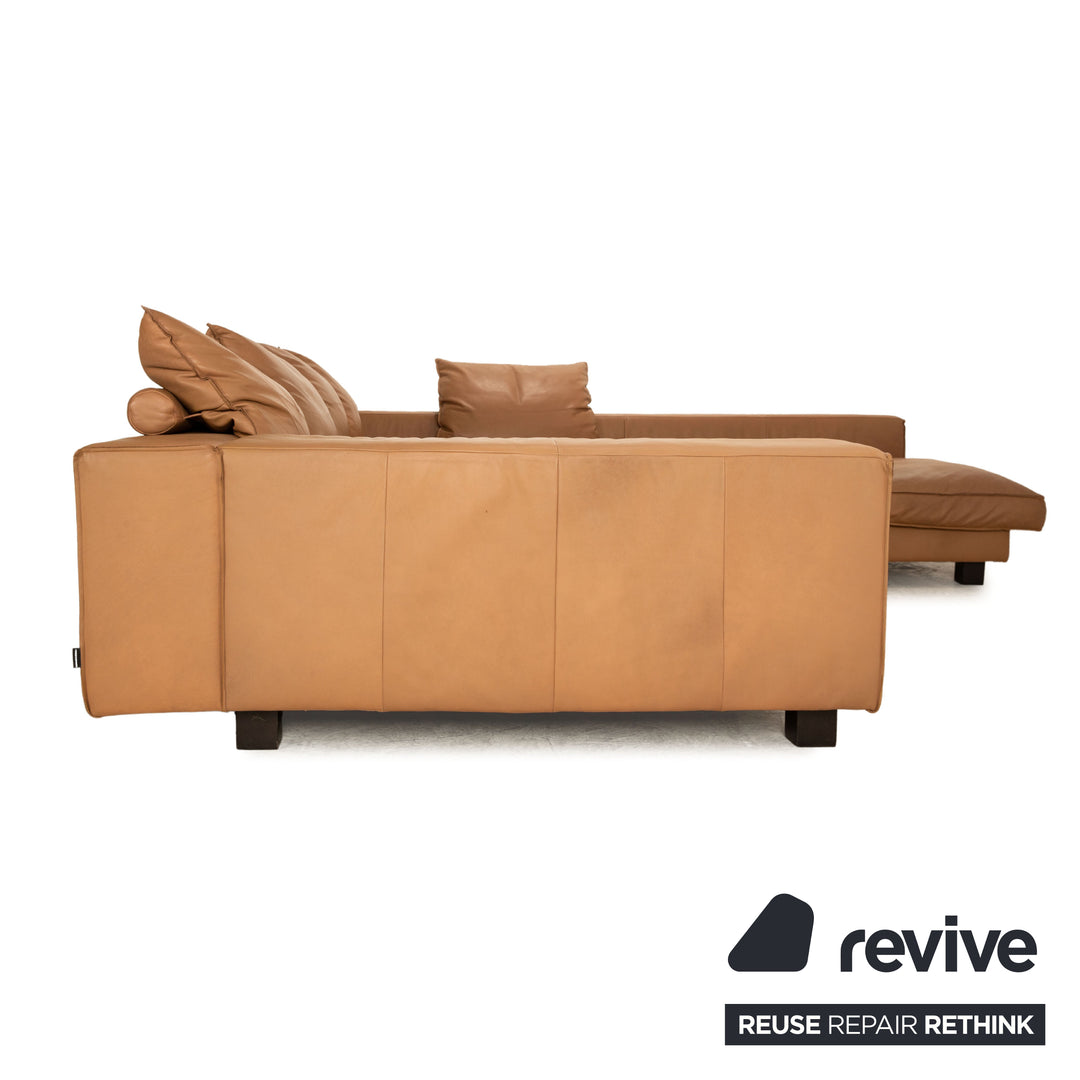 Tommy M Long Beach by Machalke Leather Corner Sofa Brown Sofa Couch