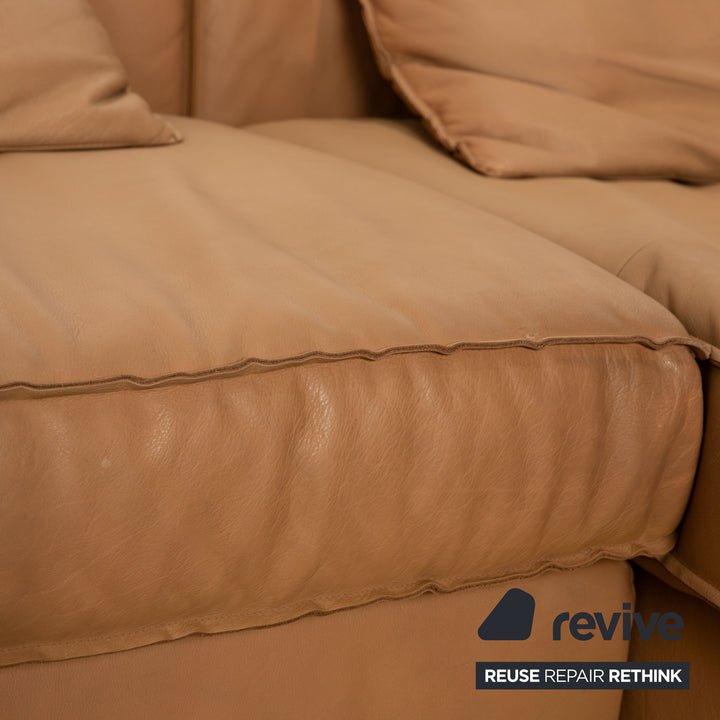 Tommy M Long Beach by Machalke Leather Corner Sofa Brown Sofa Couch