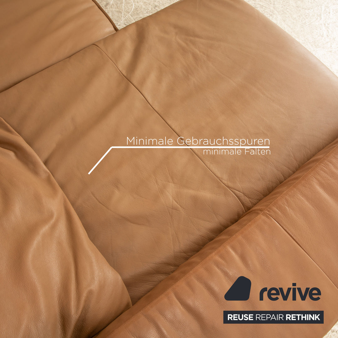 Tommy M Long Beach by Machalke Leather Corner Sofa Brown Sofa Couch