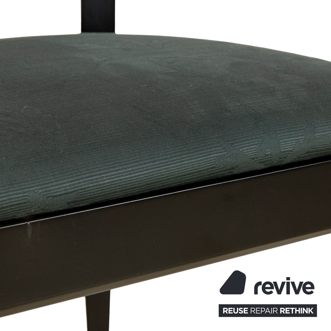 Chaise de salle à manger en tissu Tonon 876/02, bois noir et marron