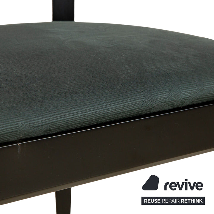 Chaise de salle à manger en tissu Tonon 876/02, bois noir et marron