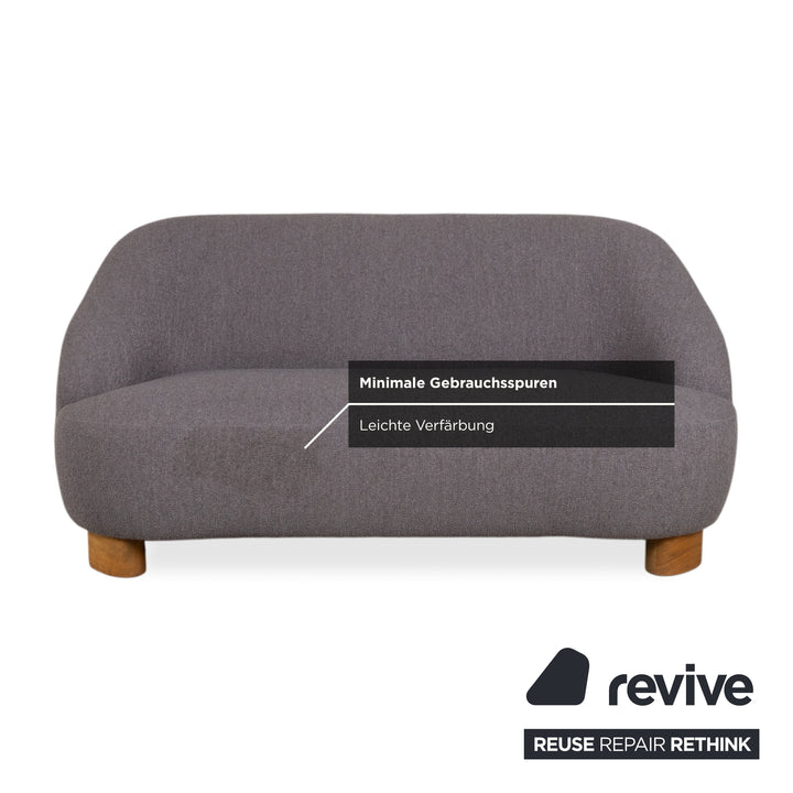 &Tradition Margas Garnitur Stoff Zweisitzer Sessel Grau Sofa Couch