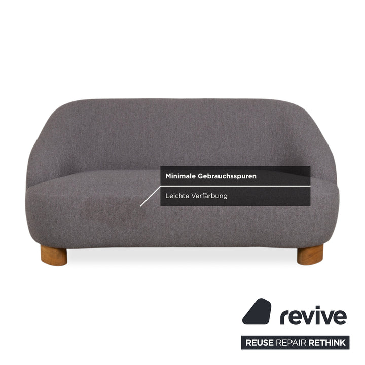 &Tradition Margas Stoff Zweisitzer Grau Sofa Couch