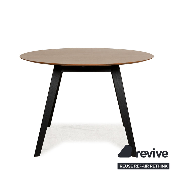 Treku Aise Holz Esstisch Braun Ausziehfunktion Rund 110-155 x 110cm